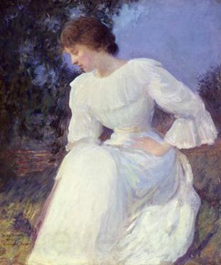 Edmund Charles Tarbell Woman in White, Spain oil painting art